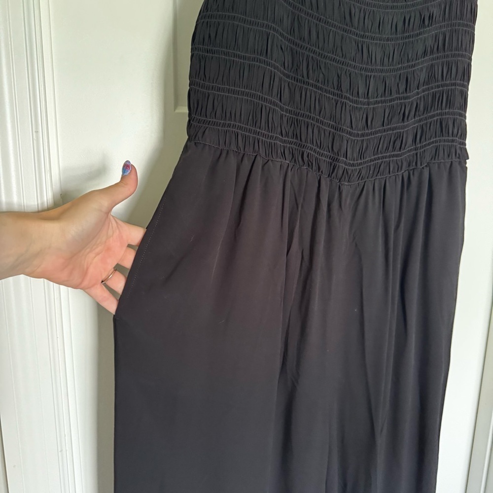 GAP smocked top flowy romper in black size Large Tall - Picture 5 of 10